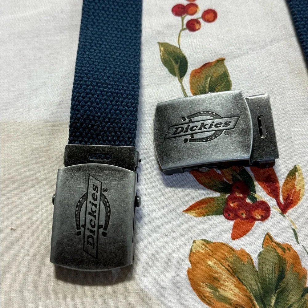 Dickies Navy Belt with Metal Buckle